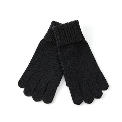 Solid Color Split Finger Simple Knit Glove