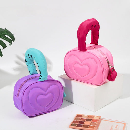 Love Color Block Letter Make Up Bag