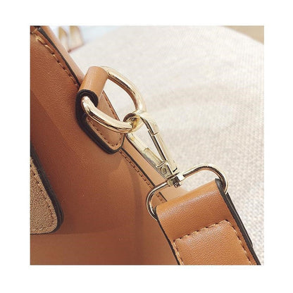 Plain Wide Shoulder Strap Crossbody Bag