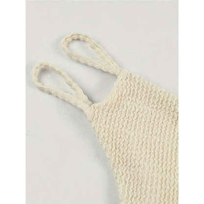 Solid Color Beach Dress Swimsuit Set