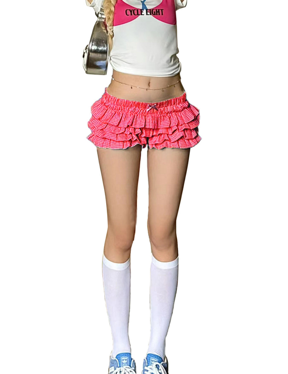 Sweet Multi-Layered Ruffle Plaid Shorts