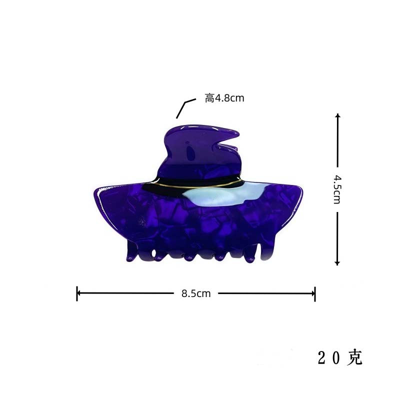 Halloween Cartoon Witch Hat Hair Claw Clip