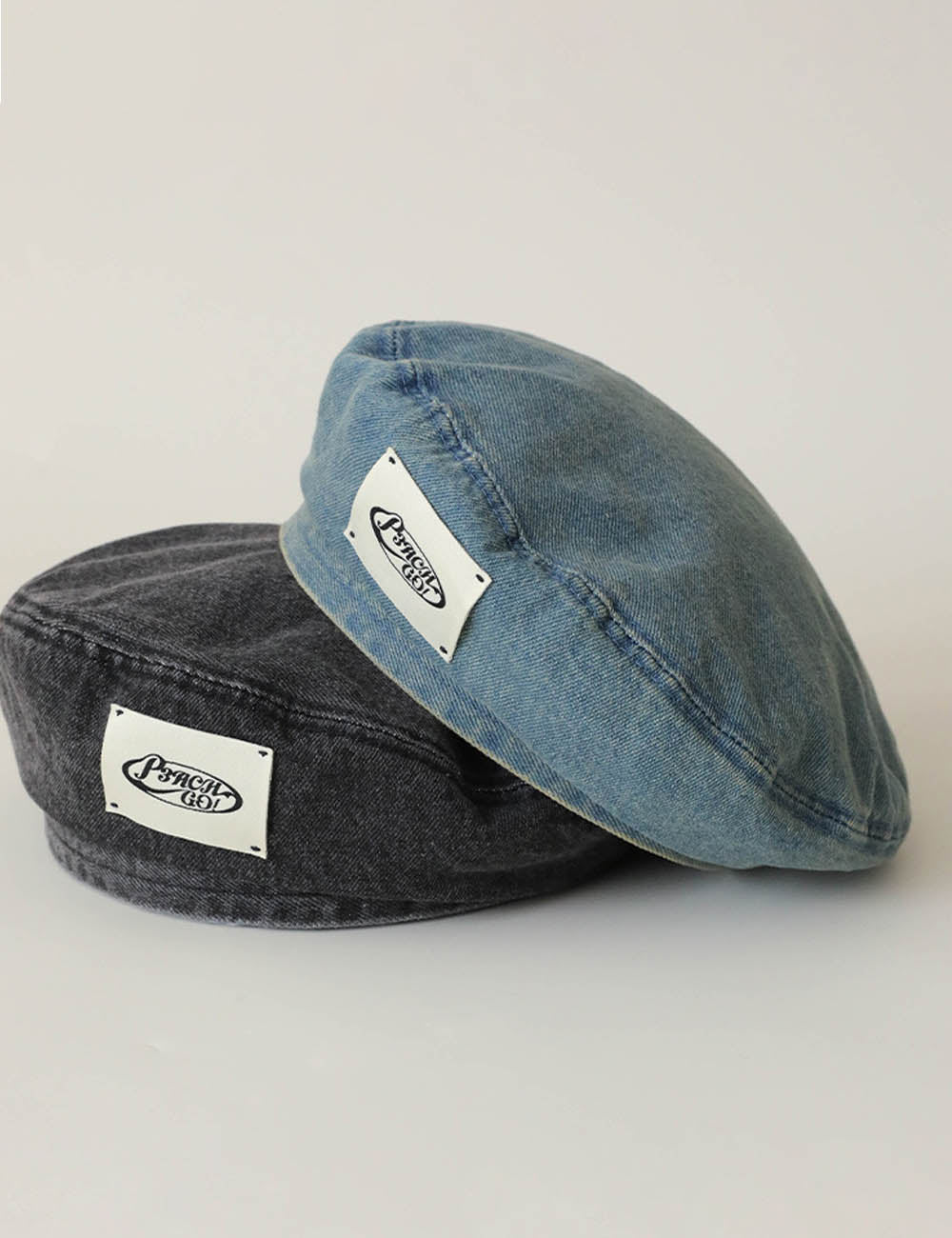 Trendy Denim Solid Color Beret Hat