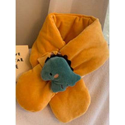 Baby Cute Cartoon Dinosaur Children Solid Color Scarf