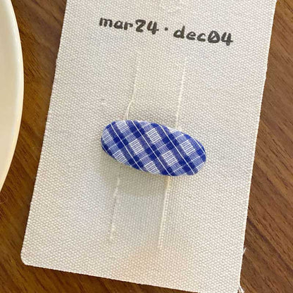 Simple Plaid Geometric Cute Hair Clips