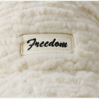Solid Color Teddy Fleece Padded Warm Hat