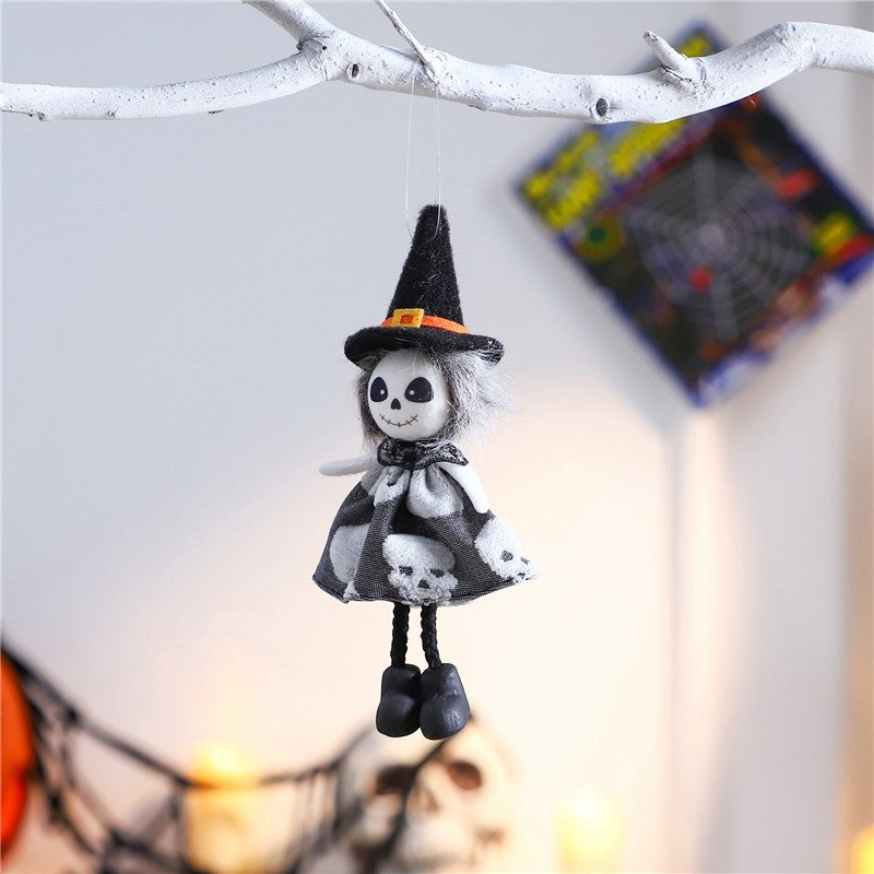 Halloween Pumpkin Ghost Witch Doll