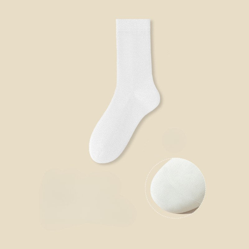 Solid Color Cotton Simple Socks