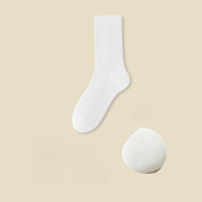 Solid Color Cotton Simple Socks