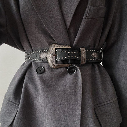 Vintage Metal Punk Adjustable Waist Belt