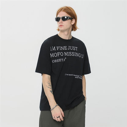 Offset Print Street Style T-Shirt