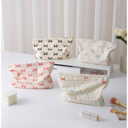 Minimalist Bow Print Portable Storage Pouch