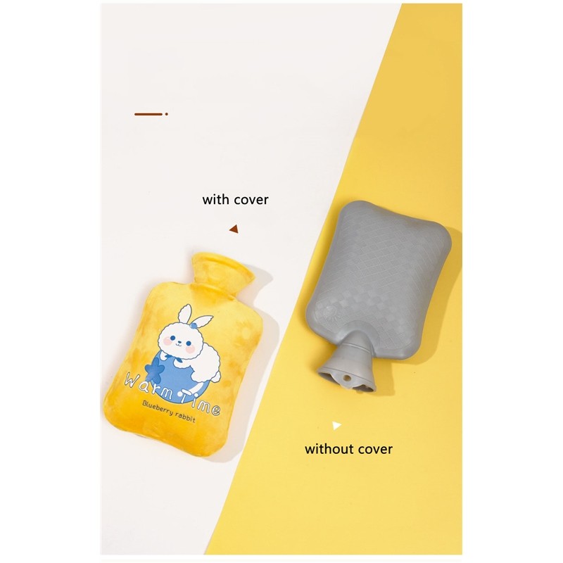 Cute Cartoon Printed Fleece Cover Hot Water Bag