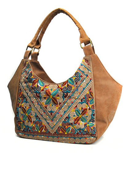Retro Emboridered Tote Bag