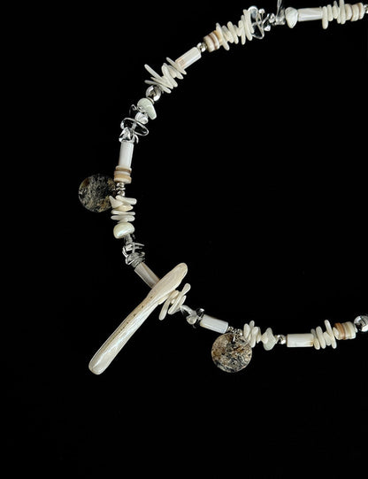 Beach Style Irregular Shell Beaded Necklace