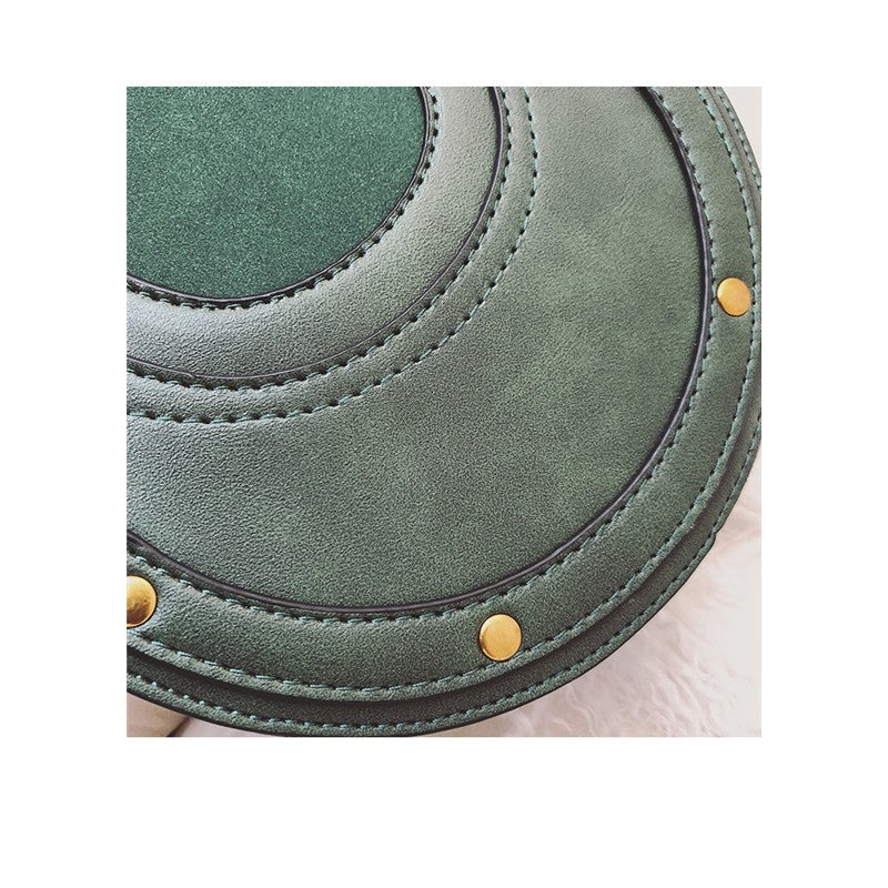 One Shoulder Crossbody Frosted Round Bag