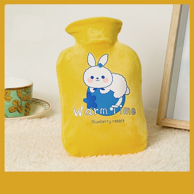 Cute Cartoon Printed Fleece Cover Hot Water Bag