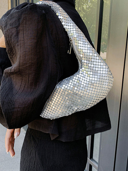 Sequined Zipper Handbags
