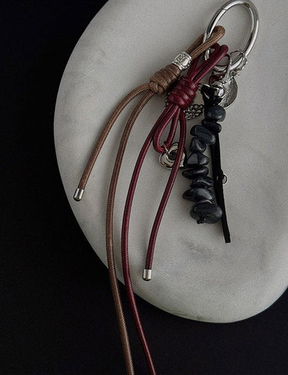 Love Stones Braided Rope Bag Charms