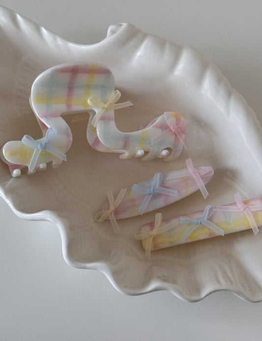 Cute Lace Bow Hair Claw Clips