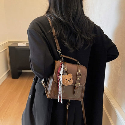 Retro Handbag With Pendant