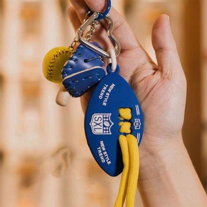 Cute Creative Baseball Braided Rope Bag Charm