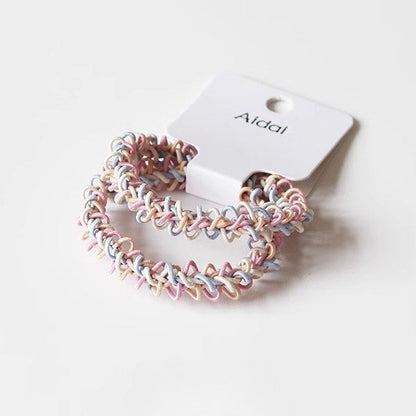 Colorful Woven Simple 2PCS  Hair Ties