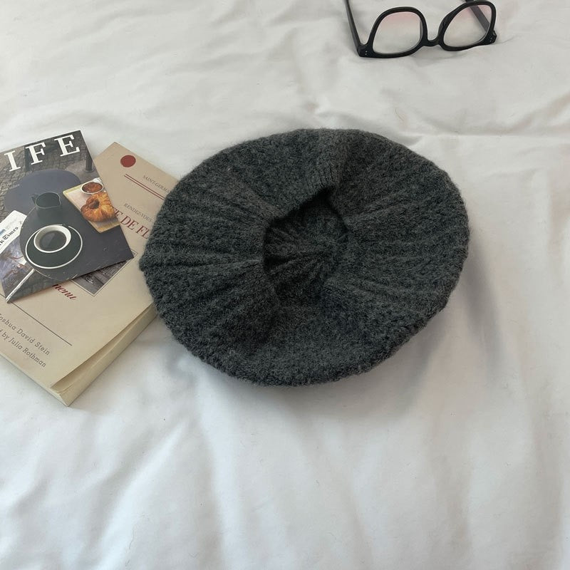 Lace Jacquard Knit Beret