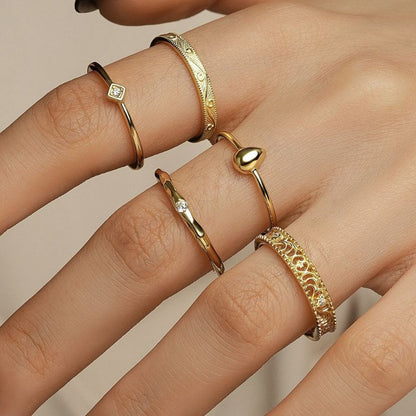 Simple Zircon Geometric Single Rings