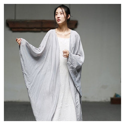 Loose-Fit Solid Color Sun Protection Cardigan