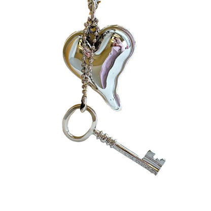 Silver Love Keychain Bag Charms
