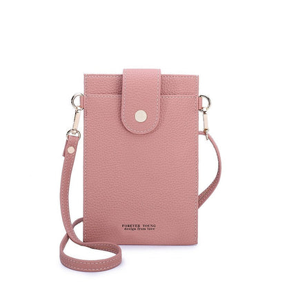 Solid Color Simple Crossbody Mobile Phone Bag