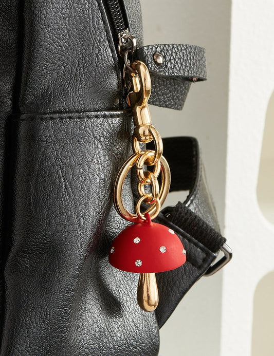 Cute Metal Mushroom Keychain Bag Charms