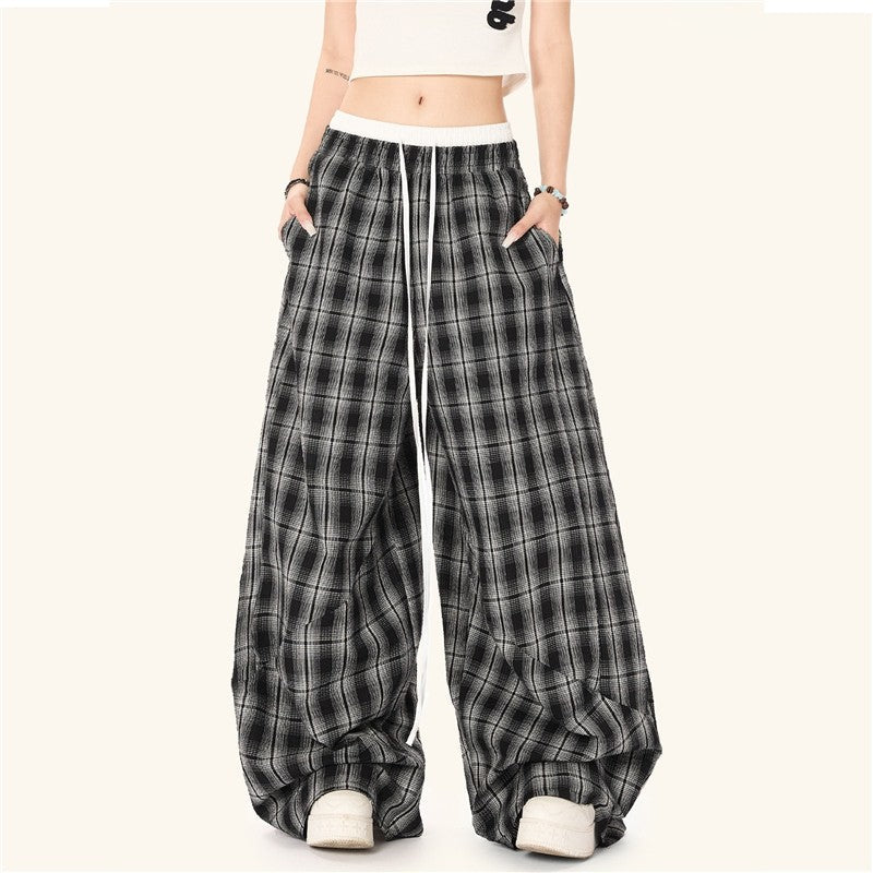High Waist Slim Fit Wide Leg Lazy Style Pants
