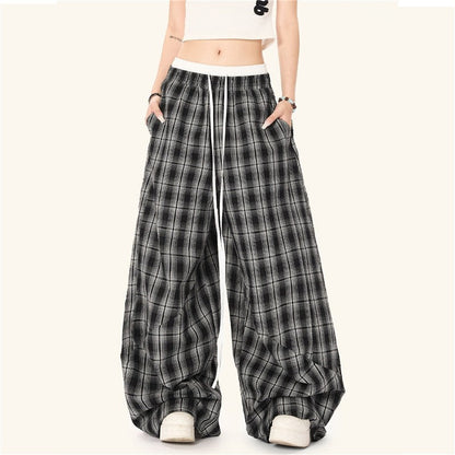 High Waist Slim Fit Wide Leg Lazy Style Pants