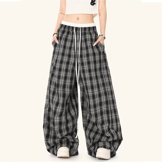 High Waist Slim Fit Wide Leg Lazy Style Pants