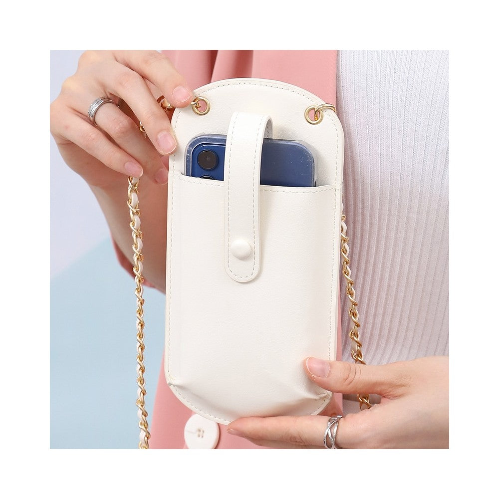 Cute Small PU Leather Chain One Shoulder Cell Phone Crossbody Bag