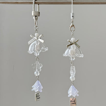 Minimalist White Wind Chime Phone Charm