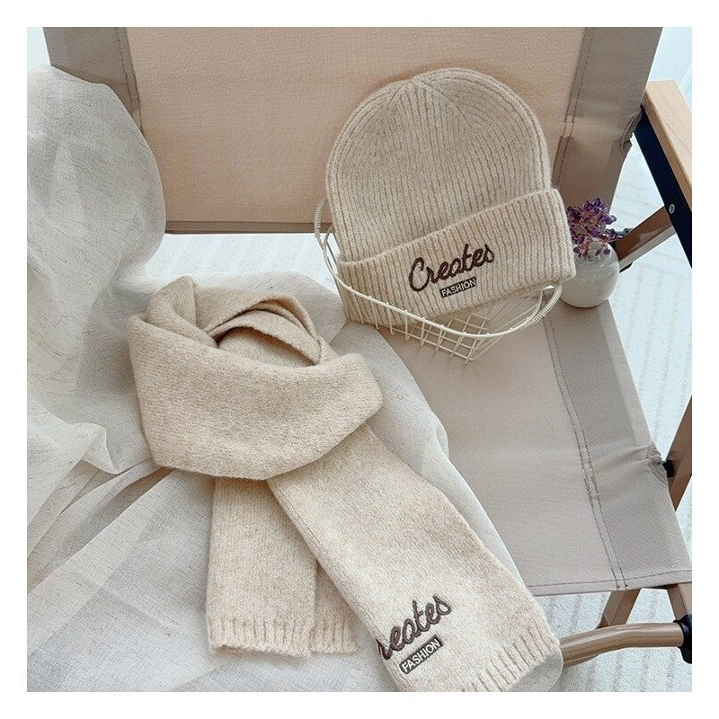 Kids Knit Hat Scarf Set