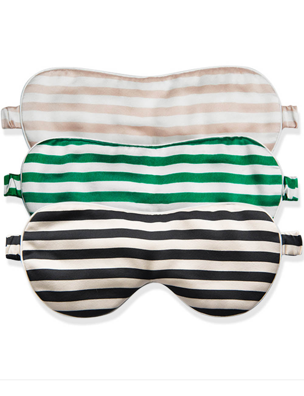 Color Contrast Striped Silk Sleep Mask