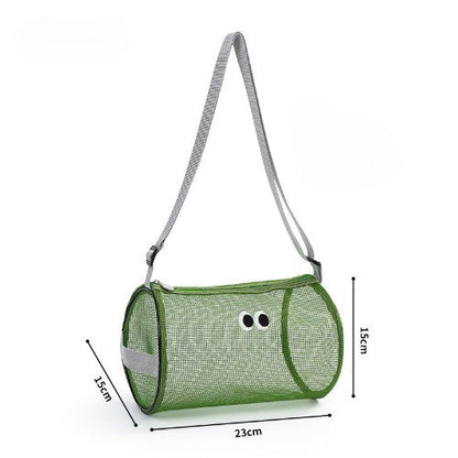 Solid Color Large Capacity Mesh Shoulder Bags