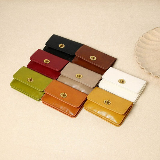 Vintage Solid Color Card Cases Wallets