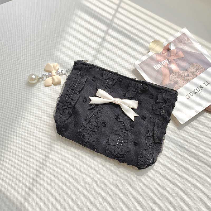 Cute Lace Bow Knot Makeup Bag