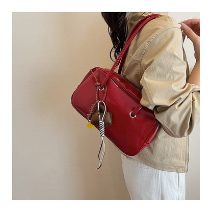 Vintage Crossbody Satchel With Charm