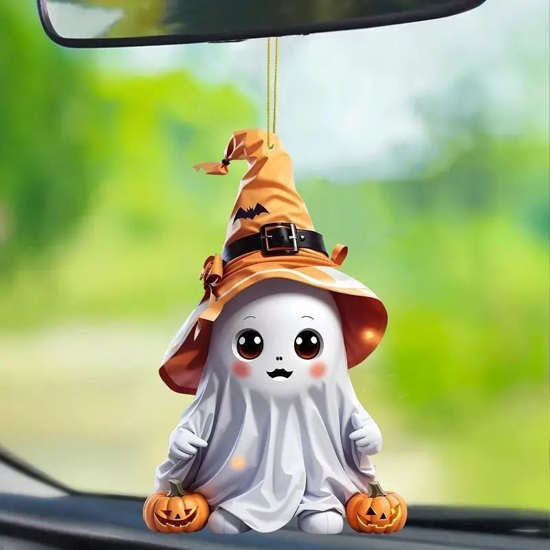 Halloween Ghost Pumpkin Acrylic Pendant