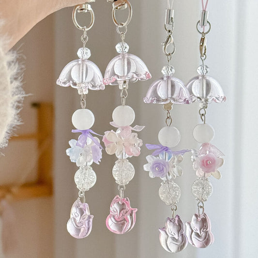 Cute Flower Beaded Keychain Bag Charm