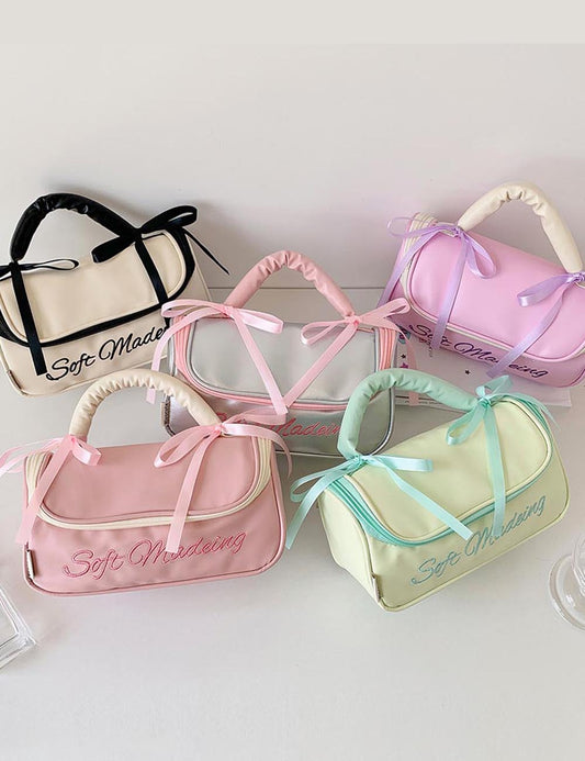Cute Bow Knot Handheld Storage Bag