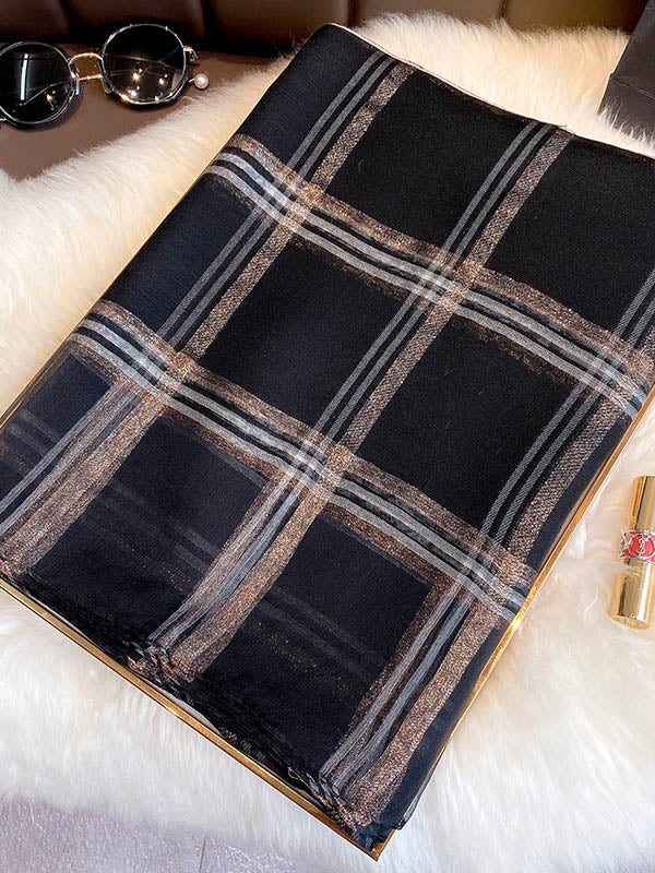 Personality Warm Striped Plaid Scarf