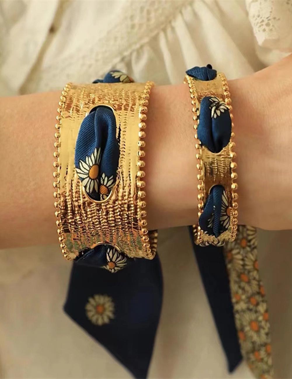 Vintage Matte Gold Open Bangle Bracelet