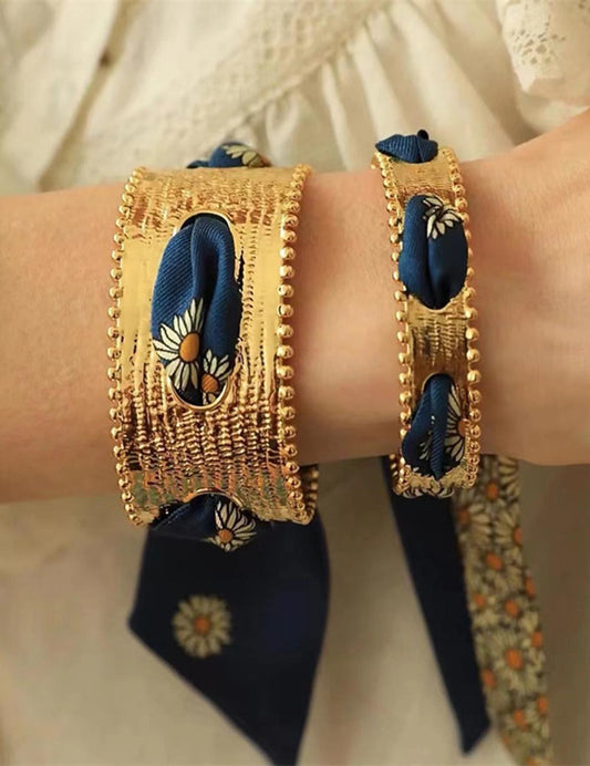 Vintage Matte Gold Open Bangle Bracelet